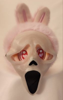 HALLOWEEN GLOW IN THE DARK GHOST FACE with LABUBU/LAFUFU HEAD