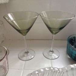 Vintage Glass Martini Stemwear
