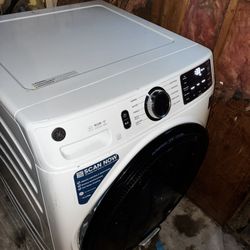 GE White Smart Front Load washer 