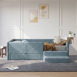 Features Cozy Semi-Enclosed Daybed: Half-surrounded frame provides a cozy lounge space with easy entry. Soft Boucle Upholstery: Durable, wrinkle-resis