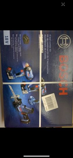 Bosch 4-Tool 18-Volt Power Tool Combo Kit with Soft Case (Charger Included and 2-Batteries Included)