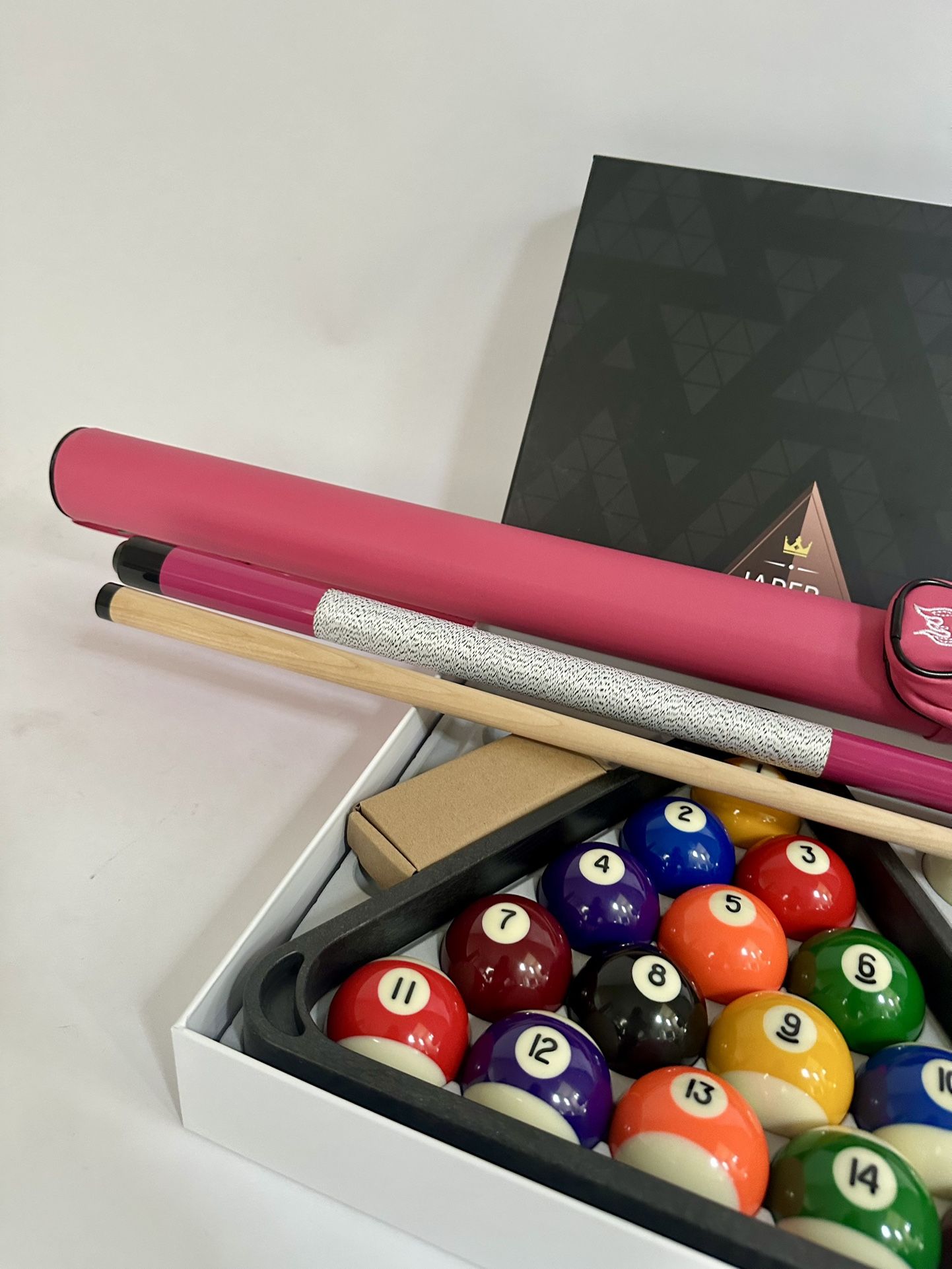 Pool Ball Set with One Stick & Case