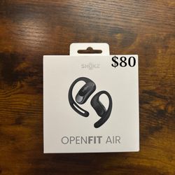 SHOKZ OpenFit Air - Open-Ear Headphones, True Wireless Earbuds, Water Resistant, Secure Earhooks 