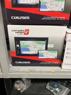 Cerwin Vega double din stereo with Bluetooth and apple CarPlay and android auto