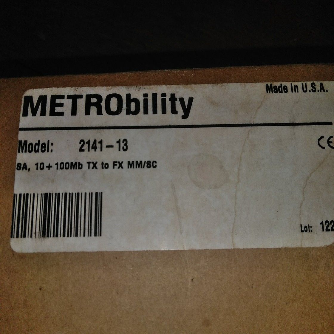 TELCO SYSTEMS METROBILITY MEDIA CONVERTER 2141-13