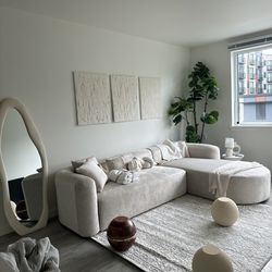 Brand New White Living Room