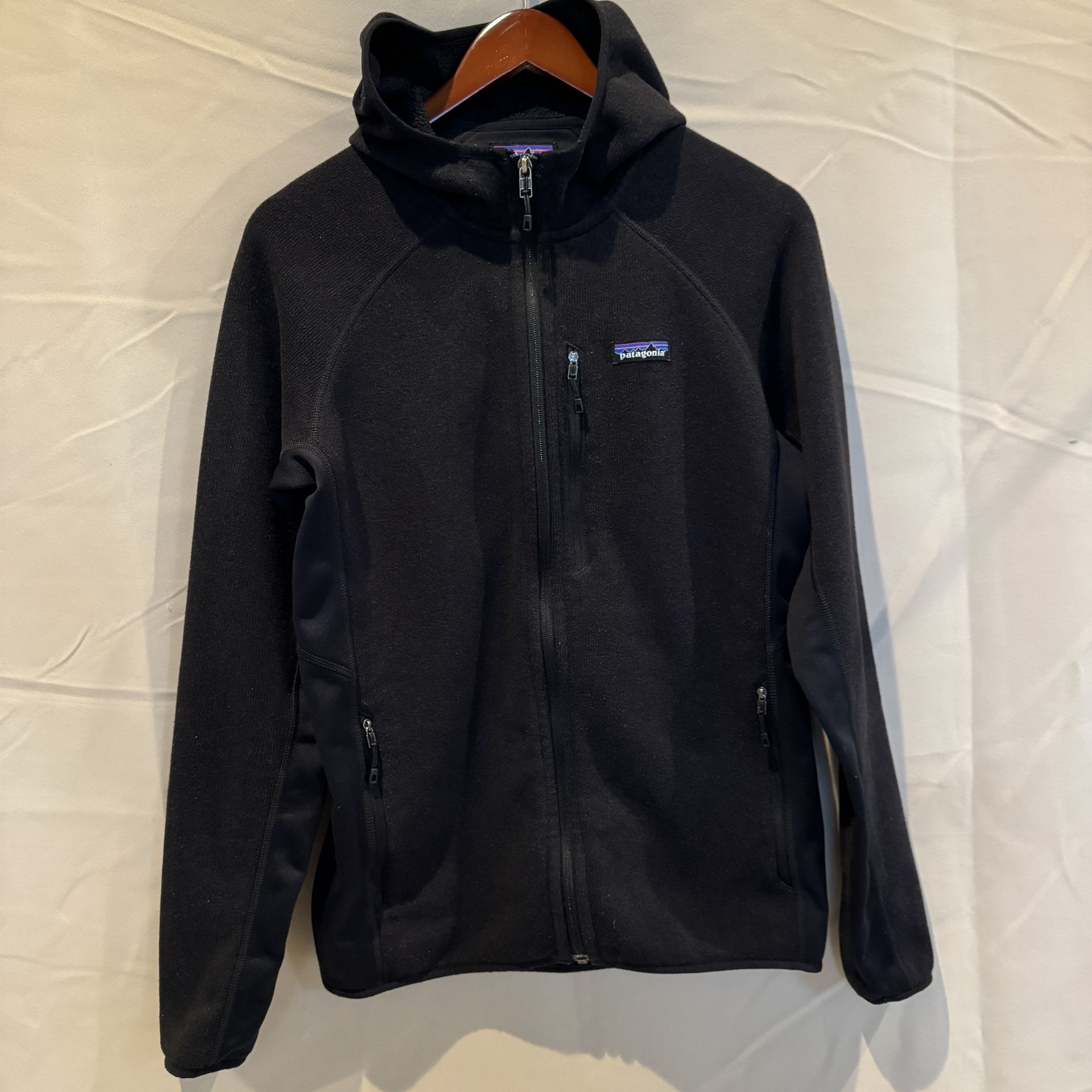 Patagonia Full Zip Better Sweater Hooded Fleece Jacket Black Size Medium RN51884