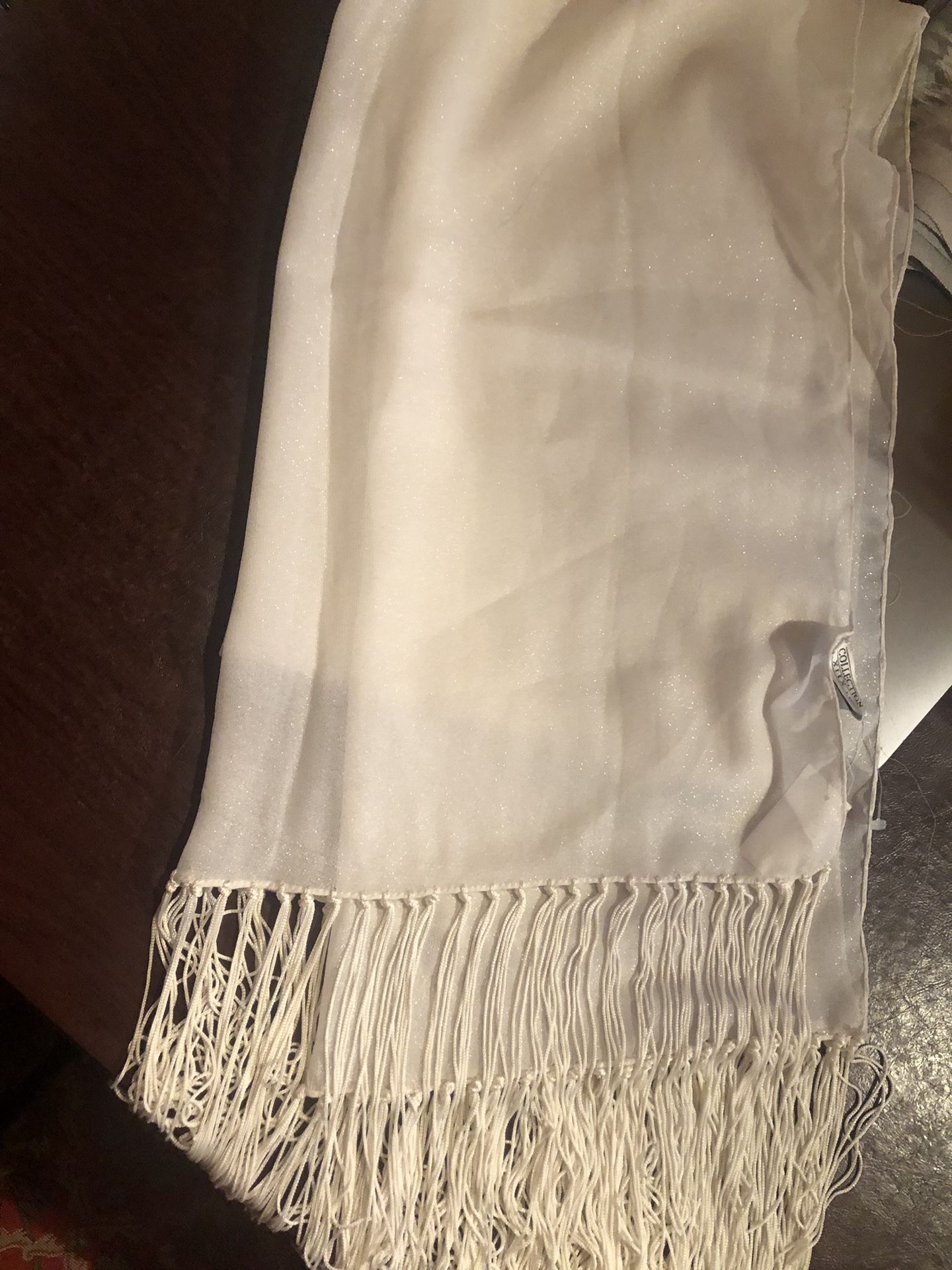 Vintage White Evening Wrap