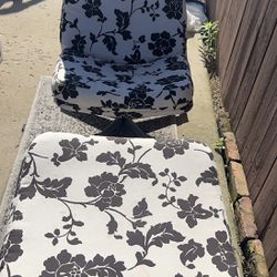 Floral Chair With Foot Rest Ottoman 
