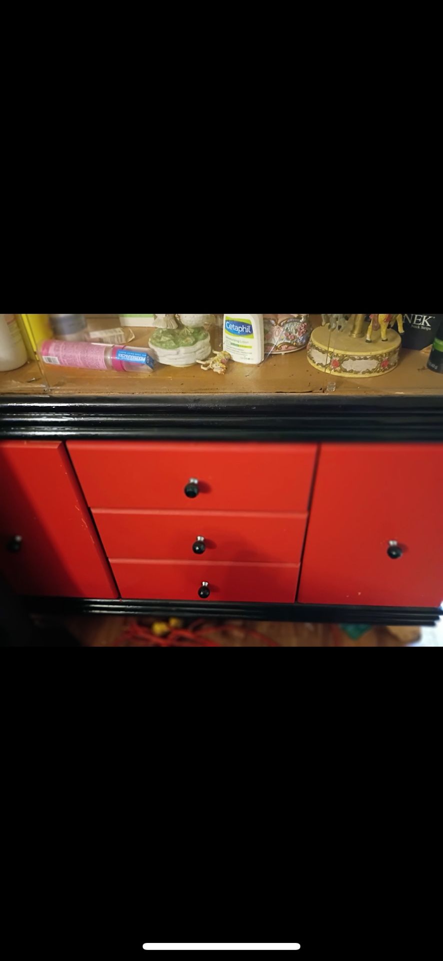 Painted china cabinet