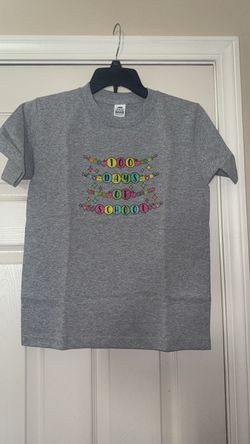 100 Days of School Gray Graphic T-Shirt