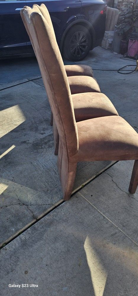 Vintage Dining Chairs 5th Ave Design High Back Set Of 4 Velvet Mid Century made in USA
