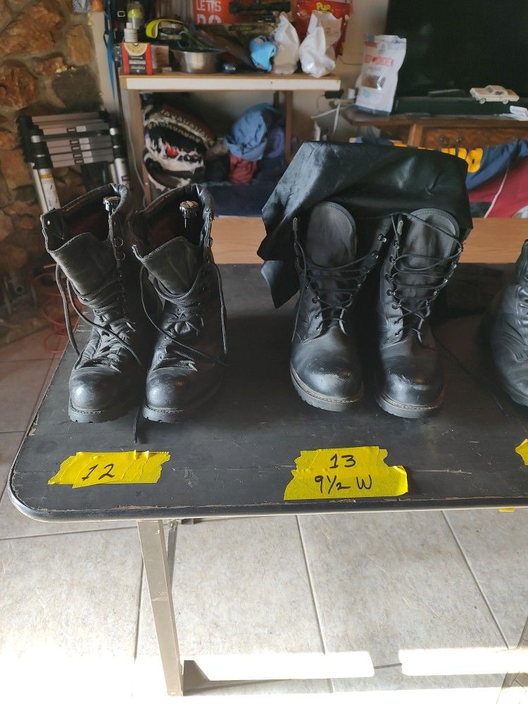 Used Military Boots Black