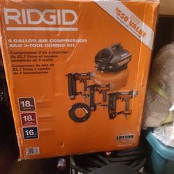 New Unopened Ridgid 6 gallon 3 tool combo kit