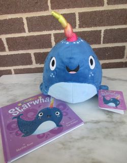 Starwhal Narwhal Plush Stuffed Animal Small 6-14in Washable w/ Book Tag