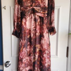 Rina Silk Dress-Multi Floral-Size 2-Soft Surroundings-New w/Tags