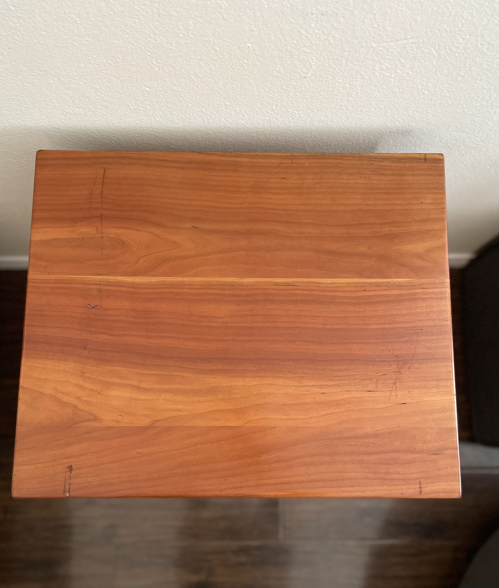 Side Table Solid Wood With 3 Drawers