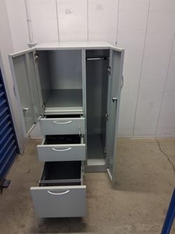 Metal storage cabinet
