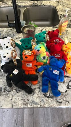 Vintage Salvino’s Bammers NFL Plush Bears Lot of 11 w/ Tags Favre Elway Rice Marin