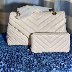 Cream quilted purse🌟