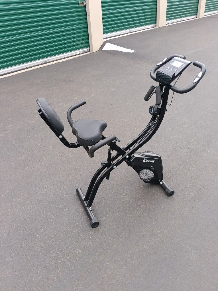 Black Dispank Foldable Stationary Exercise Bike