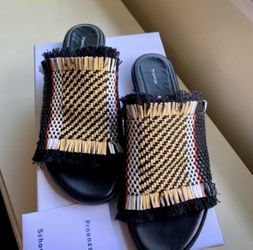 Proenza Shouler Multicolored Fringe Sandals - Size 7