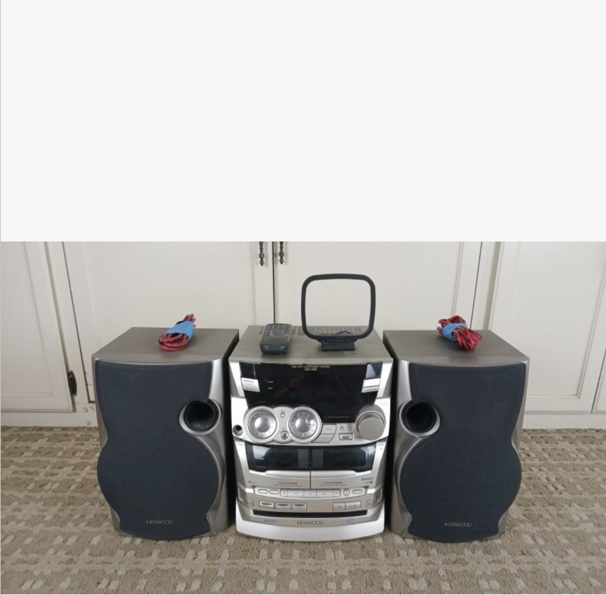 Vintage Kenwood XD-A51 HiFi Stereo System Speakers 3CD Cassette Radio + Remote