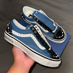 Vans Old Skool Pearlized Black Navy Size 8M