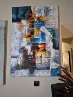 Abstract painting on Frame