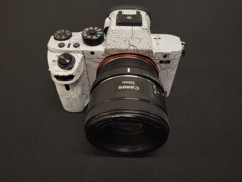 Sony A7RII 4K Mirrorless Camera + MC-11 Adapter + Canon EF 50mm F1.8 Lens