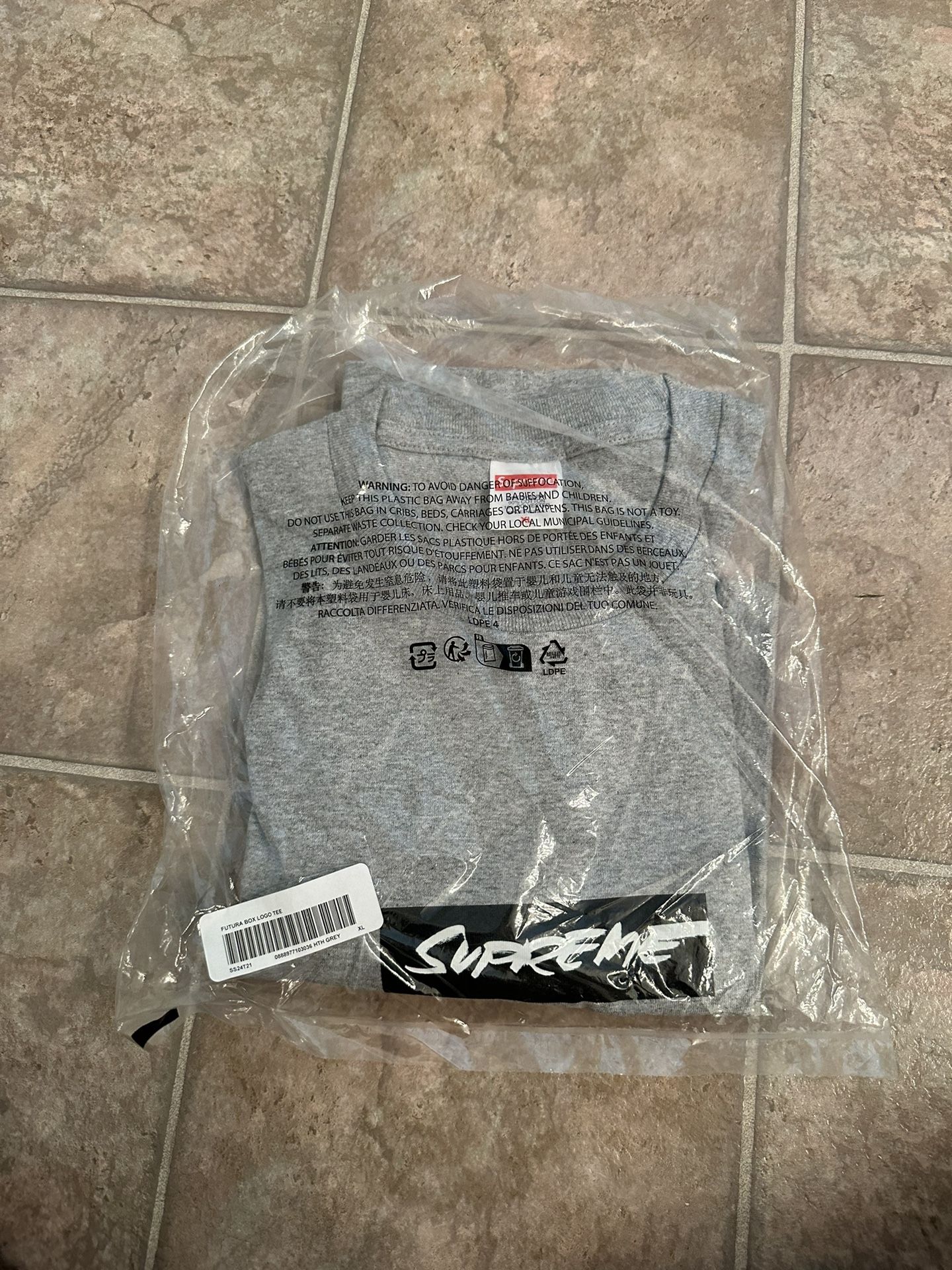 Supreme X Futura Box Logo Grey