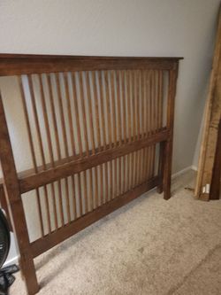 Queen  cherry bed frame