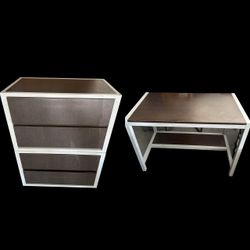 2 dressers and a desk set