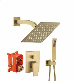 Shower Faucet System, Brushed Gold