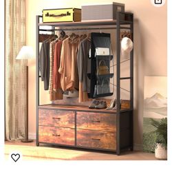 Clothes Rack with Drawers