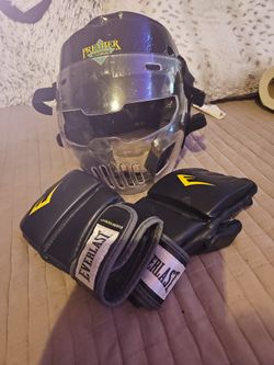 Martial Arts Head Gear And Gloves