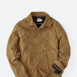 Huckberry Flint & Tinder Flannel Lined Waxed Trucker Jacket Made In USA