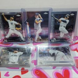 Yankees Baseball Cards Topps Chrome Sports Memoribilia 