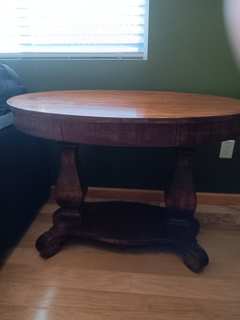 Footed Antique Mahogany Table