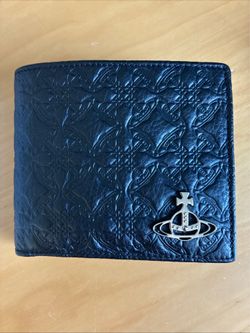 Vivian Westwood George Billfold with ID Window Black Leather Designer Wallet