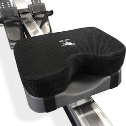 2k Fit - Rowing Machine Seat Cushion (Model 2) for The Concept 2 Rowing Machine with Custom Memory Foam, Washable Cover, and Straps