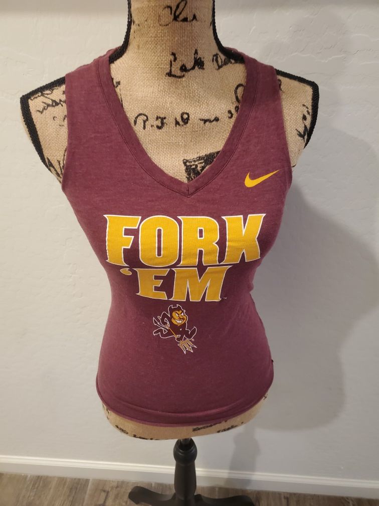 Arizona State University (ASU) Custom Made Fork 'EM Tank Top