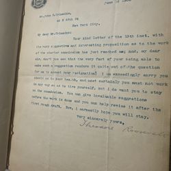 Theodore Roosevelt, 1900 New York signature book