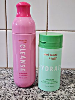 gel face cleanser and water cream moisturizer