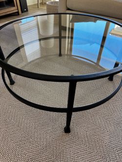Pottery Barn Tanner Circular Coffee Table