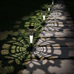 Pathway Lights 4 Pack, Solar Lights Outdoor Waterproof, 15 Hrs Long-Lasting LED Solar Powered Garden Path Lights for Walkway Yard Backyard Lawn Landsc