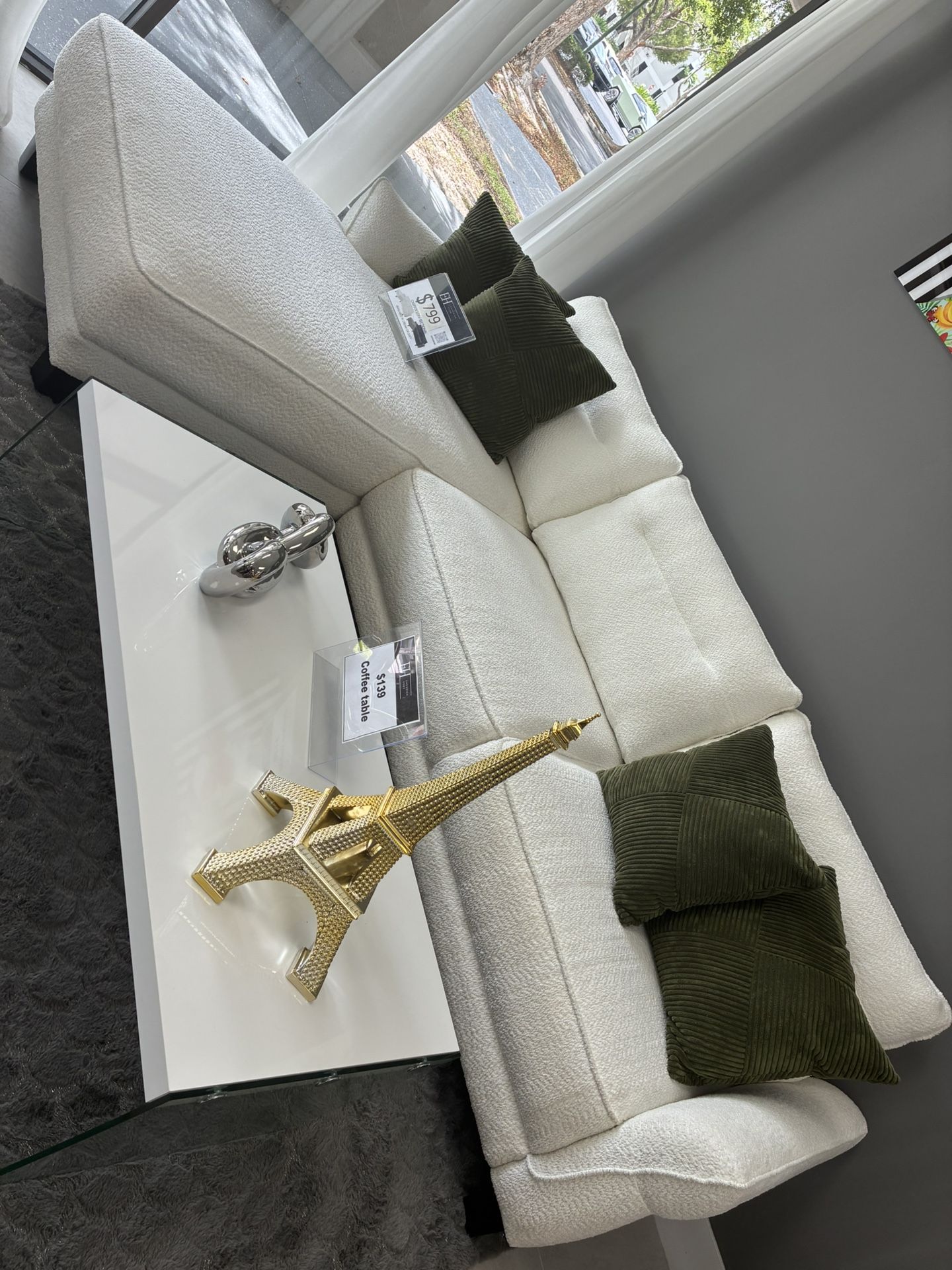 New Sectional White 109”