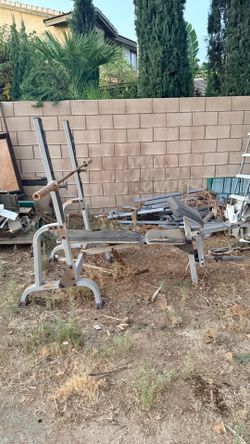 Total gym bench press with 45lbs bar bell
