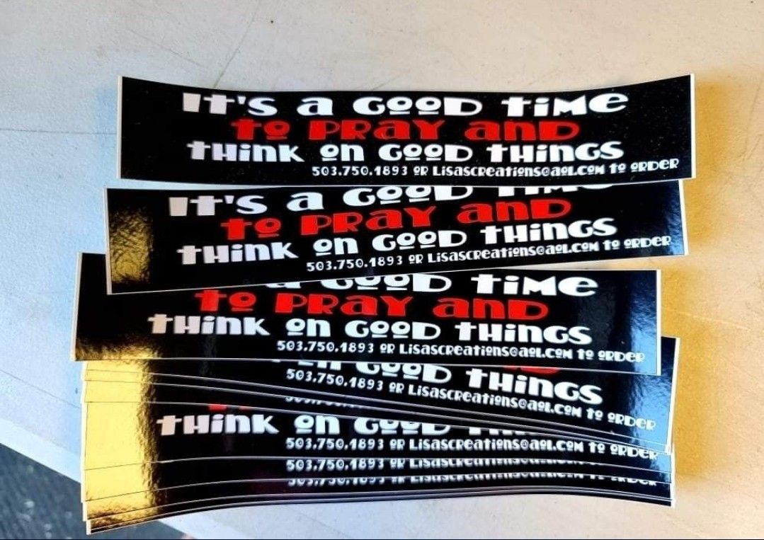 Positive bumper Stickers
When your in traffic, seeing this Sticker changes the environment completely!
Send me $2 each
