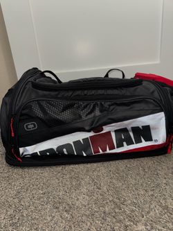 Ogio Iron Man Black and Red Athletic Duffel Bag Helmet Storage Utility